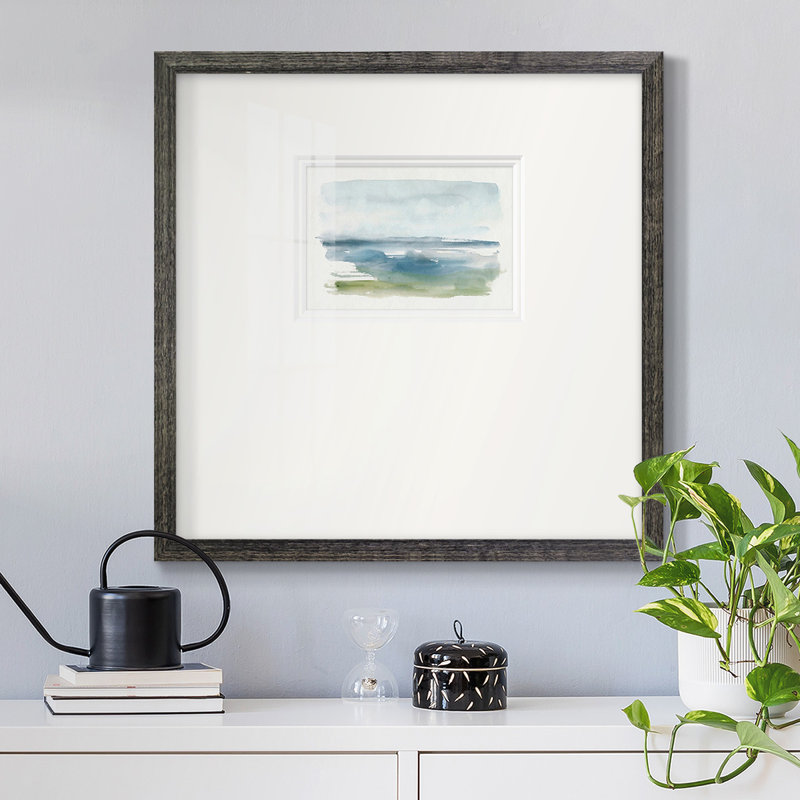 Eberley Coastline Splash IV, reproduction d'art encadrée, H 17 po x l 17 po x P 1,125 po, Noir, noir, noir, noir