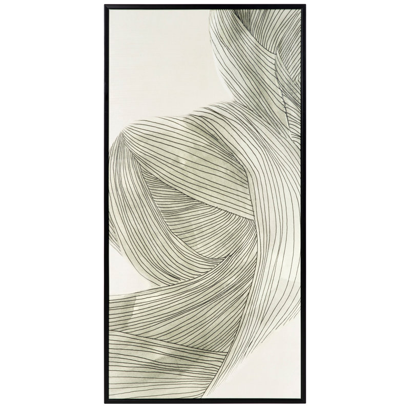 Linear Sage Pathways II, 40" H x 20" W, Framed Print, Driftwood