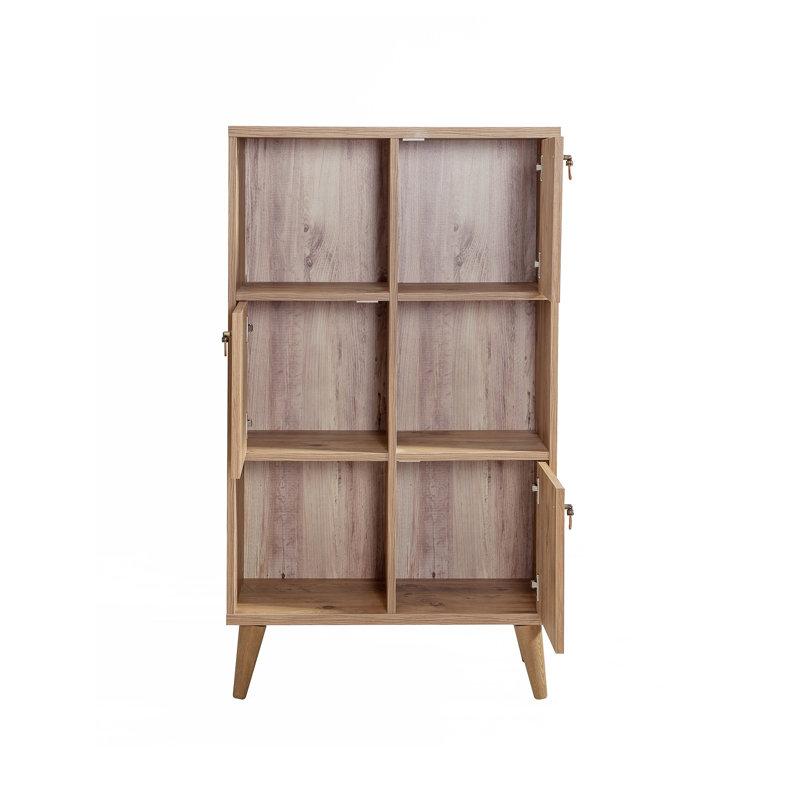 Storage Bookcase, Natural/Grey