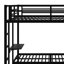 Structure de lit superposé avec garde-robe intégrée et bureau pliable