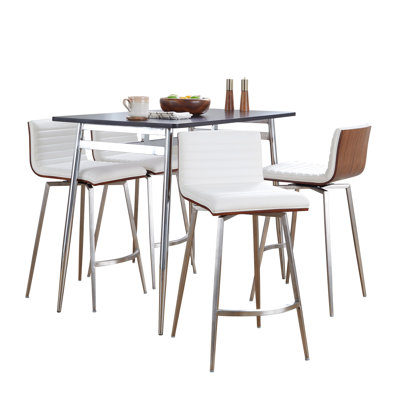 Ensemble de salle à manger à hauteur de comptoir contemporain - 5 pièces