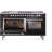 ILVE Professional Plus II Series 60 in. Dual Fuel Range with 7 Sealed Burners, Griddle, Frenchtop (Liquid Propane, Glass Door)-98168251-98168248