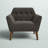 Merrylite  37" Wide Upholstered Armchair with Tufted Backrest-584800403