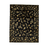 Hand-Knotted High-Quality Black Area Rug