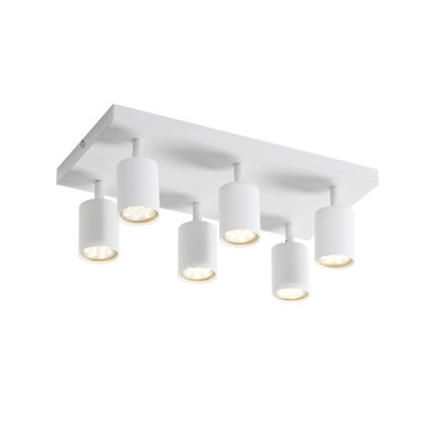 6-light ceiling light GU10 swiveling 330 ° wall spotlight- excl. Bulbs