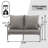Outdoor Patio Loveseat Sofa, Patio Conversation Set For Garden Backyard Deck