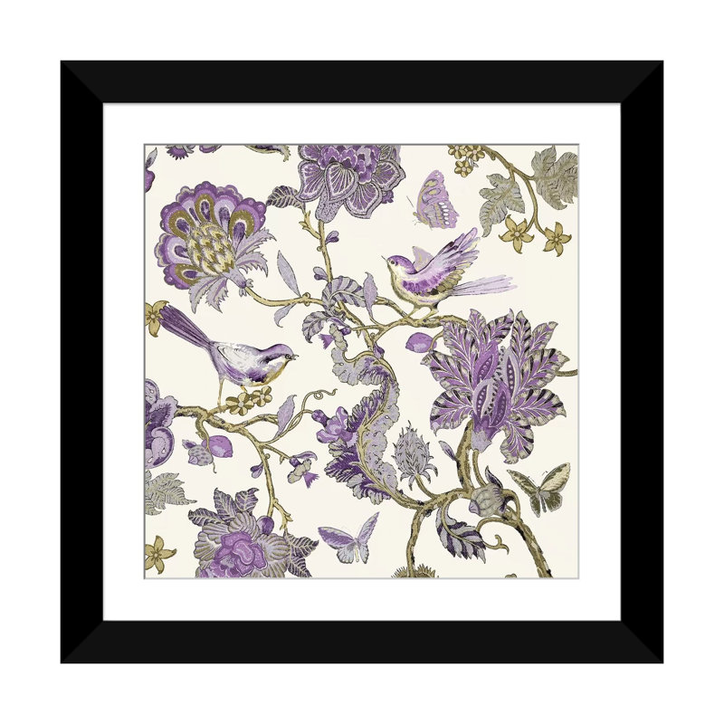 «Passing Thru I - Amethyst II», reproduction d'art sur toile, H 24 po x l 24 po x P 1 po, Papier d'art encadré noir, Blanc