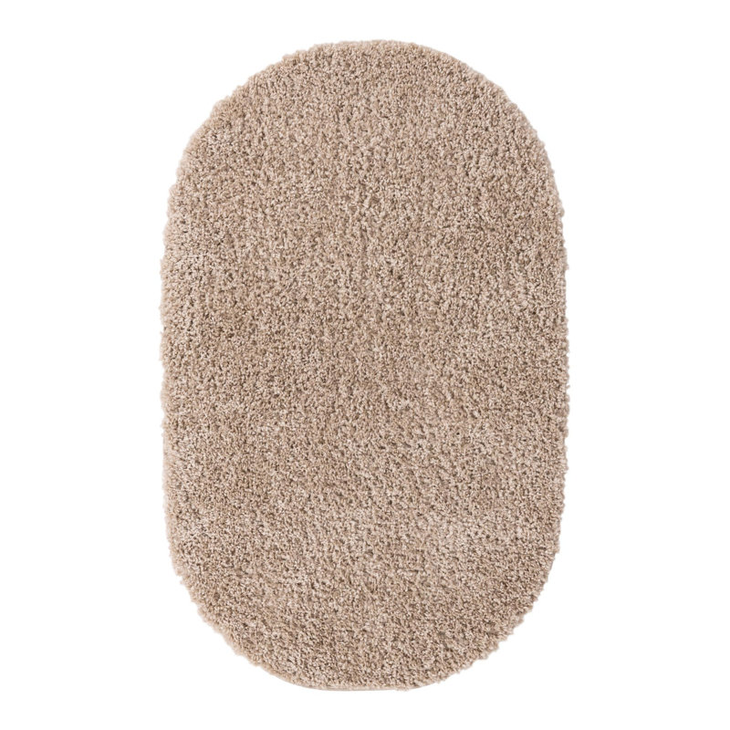 Tapis beige tissé à la machine Analena, Ovale 3 pi 1 po x 5 pi 3 po