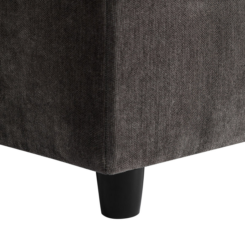 Spacieux canapé modulaire gris de 6 po avec revêtement rembourré pour le salon et forme en U amovible tendance. Et confortable. Structure en bois massif. Siège à haute éponge. Tissu. Housses de coussins.