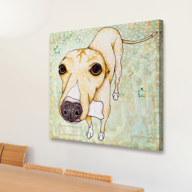 «Grayhound Pop Art» par Stephanie Gerace - reproduction d'art sur toile tendue, H 40 po x l 40 po x P 1,5 po