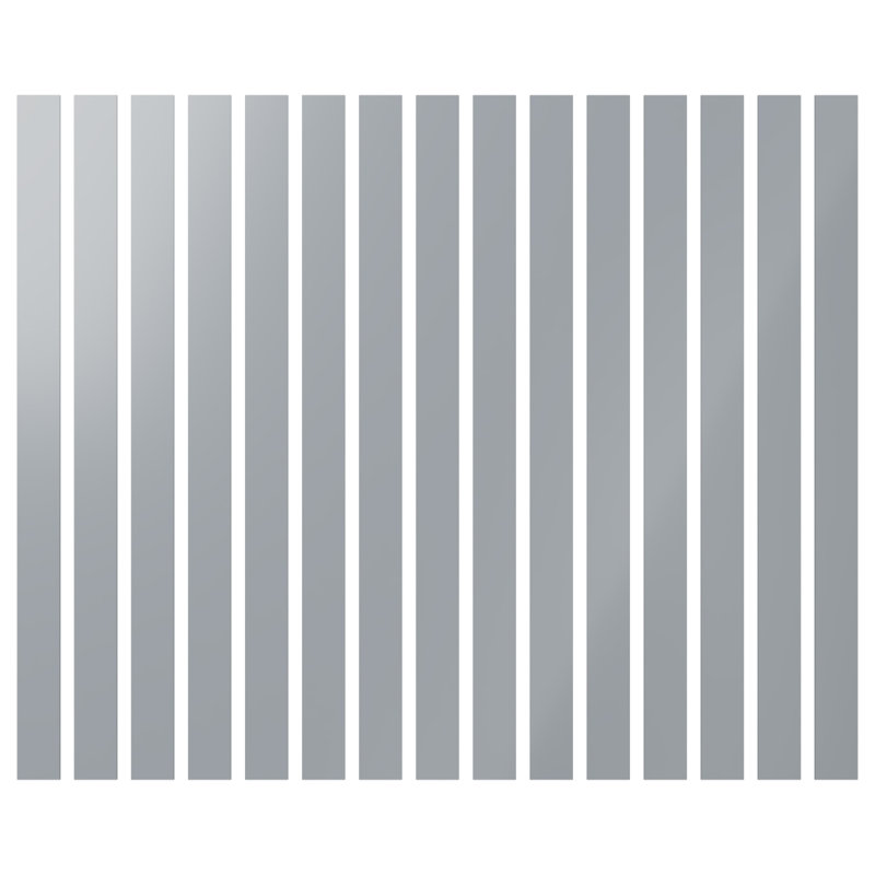Adjustable Acrylic Slat Wall Panel Kit, Grey, 47" H x 45" W