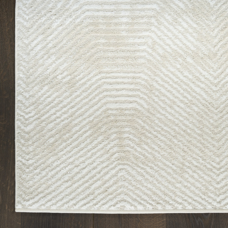 Lafever 4' x 6' Ivory Beige Modern Indoor Rug, Rectangle 4' x 6'