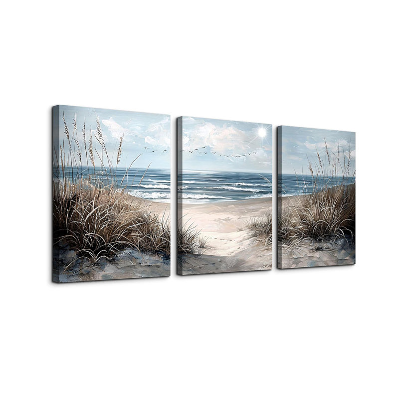 3 Piece Wrapped Canvas Print, 60 cm H x 40 cm W