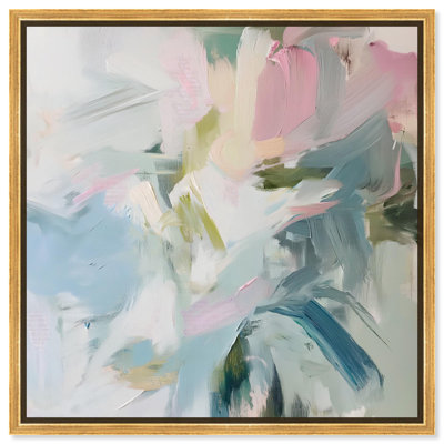 Élégante toile abstraite verte, art coloré moderne par Art Remedy