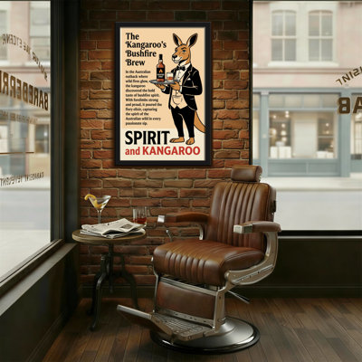 Fashion Kangaroo In Tuxedo Holding Spirit Bottle