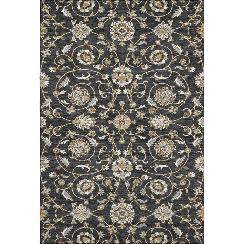 Premium Machine Washable Gurubaksh AMF1149 Moroccan Rug, Rectangle 9 pi x 12 pi