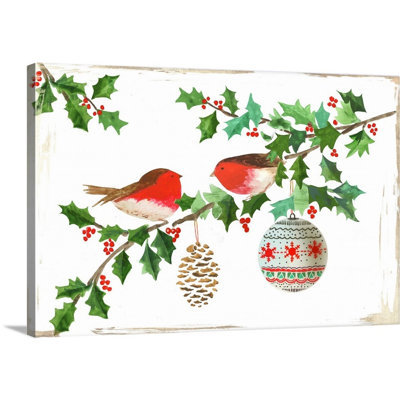 " Two Red Birds " Painting Print