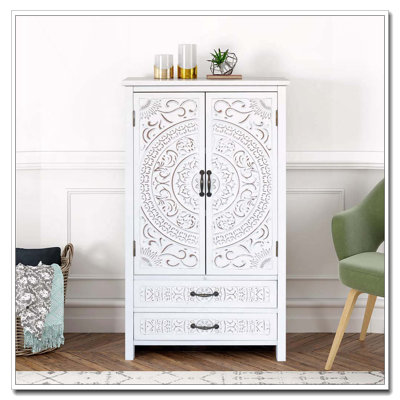 Armoire de rangement blanche 27 po