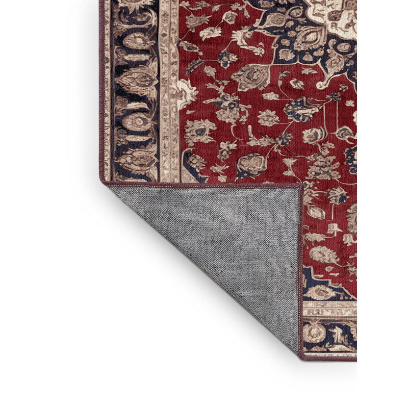 Tapis brun lavable à la machine, Carré 5 pi
