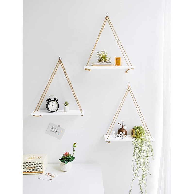 Swing Rope Simple Floating Shelf