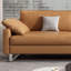 Canapé modulaire orange en cuir véritable-1583910307