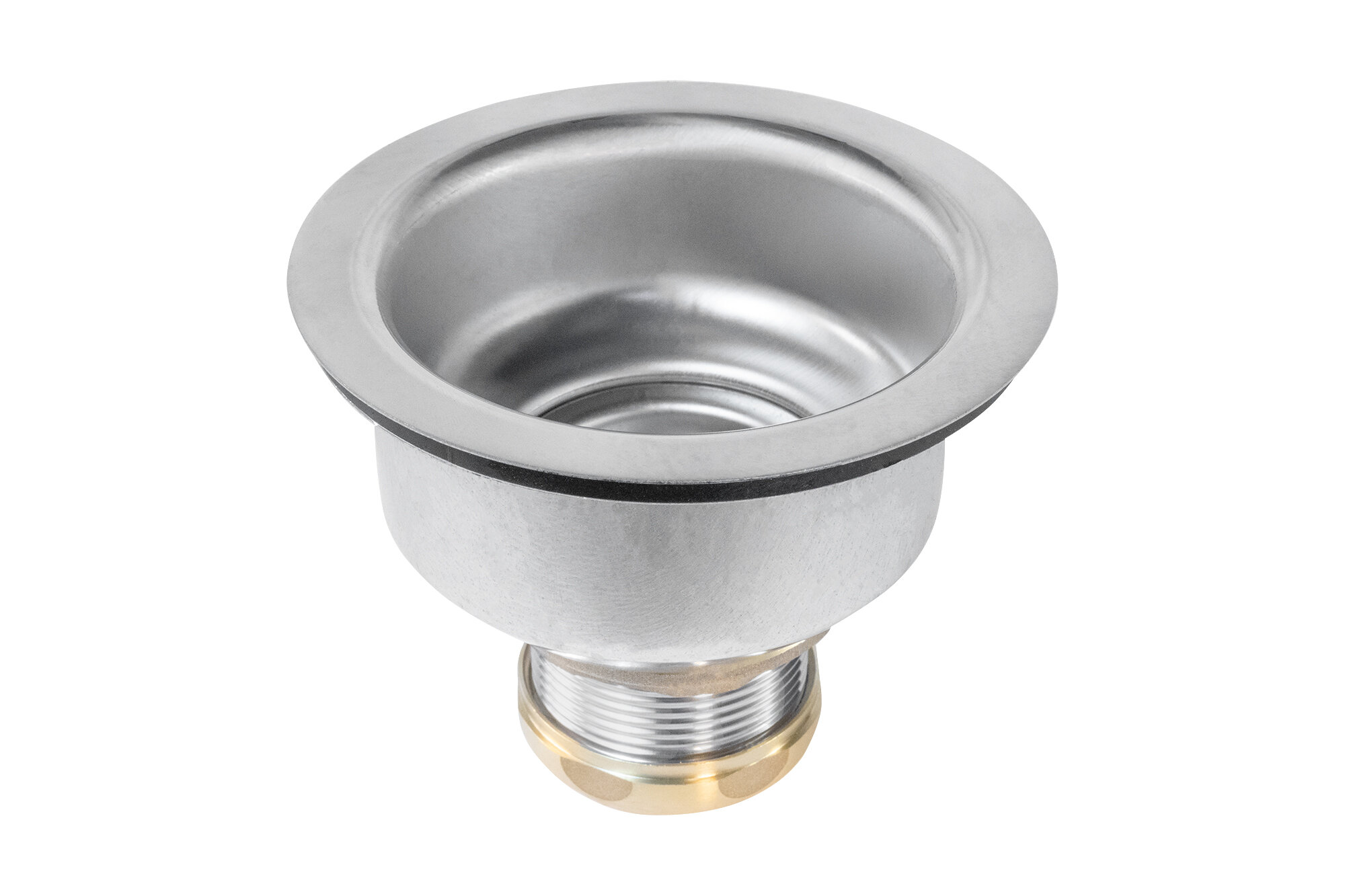 Long Shank Strainer Basket Sink Drain with Lift-Style Stopper - 3 1/2