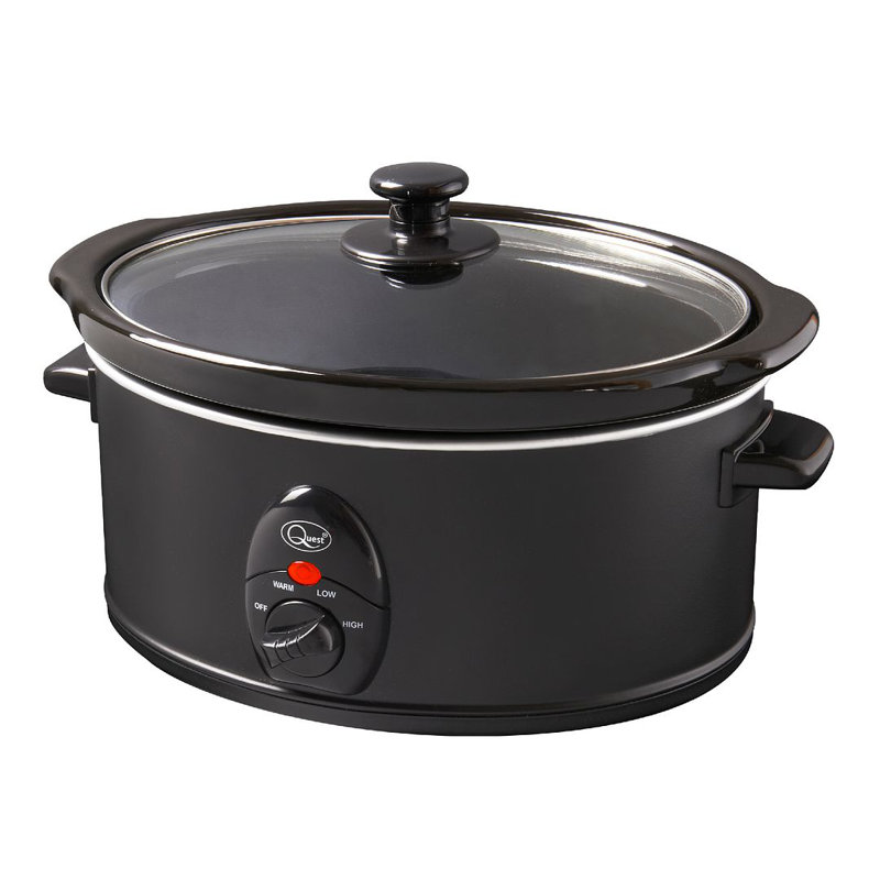 black 3.5 litre slow cooker 200w