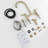 2-Handle Bridge Kitchen Sink Faucet with Side Sprayer-89735036