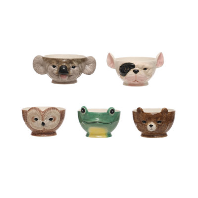 Bols en céramique en forme d'animal de différentes tailles