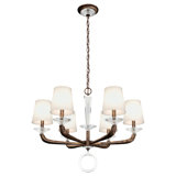 Emilea 6 - Light Glass Chandelier