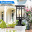 Lampadaire solaire extérieur de 35,5 cm (14 po), allumage automatique crépusculaire, noir, lot de 1