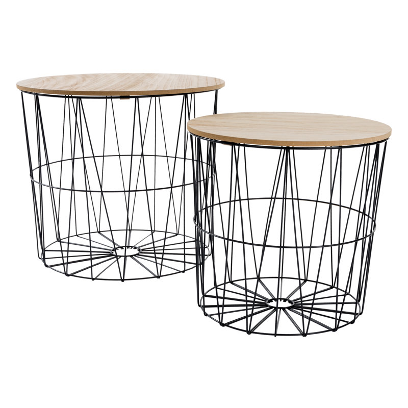 Flossie Abstract Side Table Set