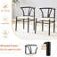 De 4 fauteuils en Y tissés en forme de Y noirs et blancs, de conception moderne en fer, confortables, convenant à différents styles de fauteuils avec sièges, salle à manger, chaises, structure, sièges confortables, multi