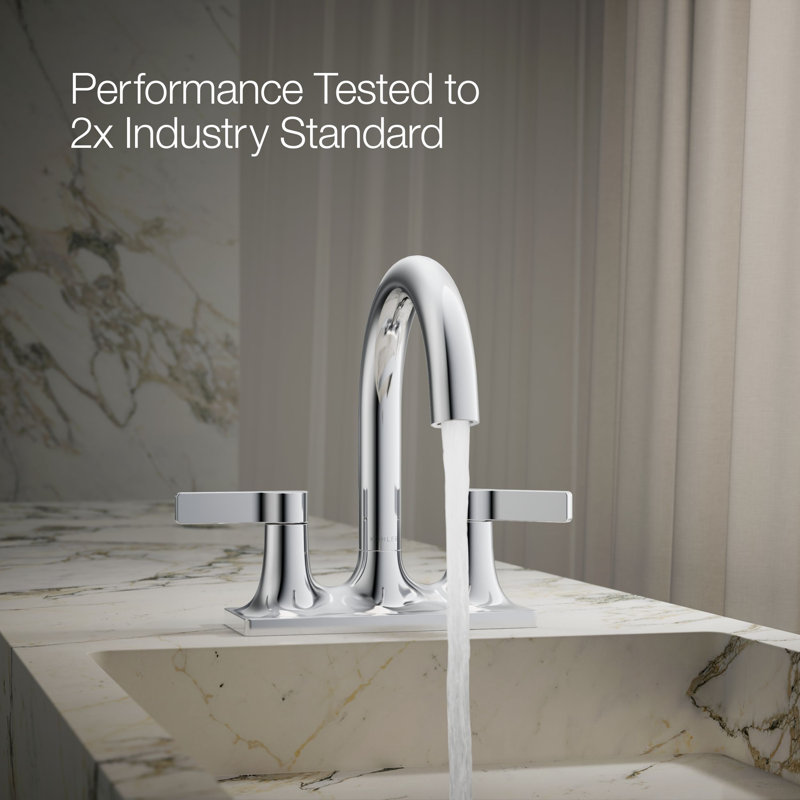 Venza Centerset Bathroom Sink Faucet 1.2 GPM, Polished Chrome