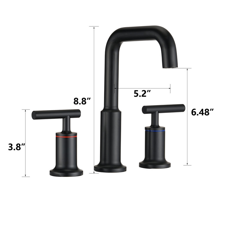 Robinet de salle de bain à large entraxe
