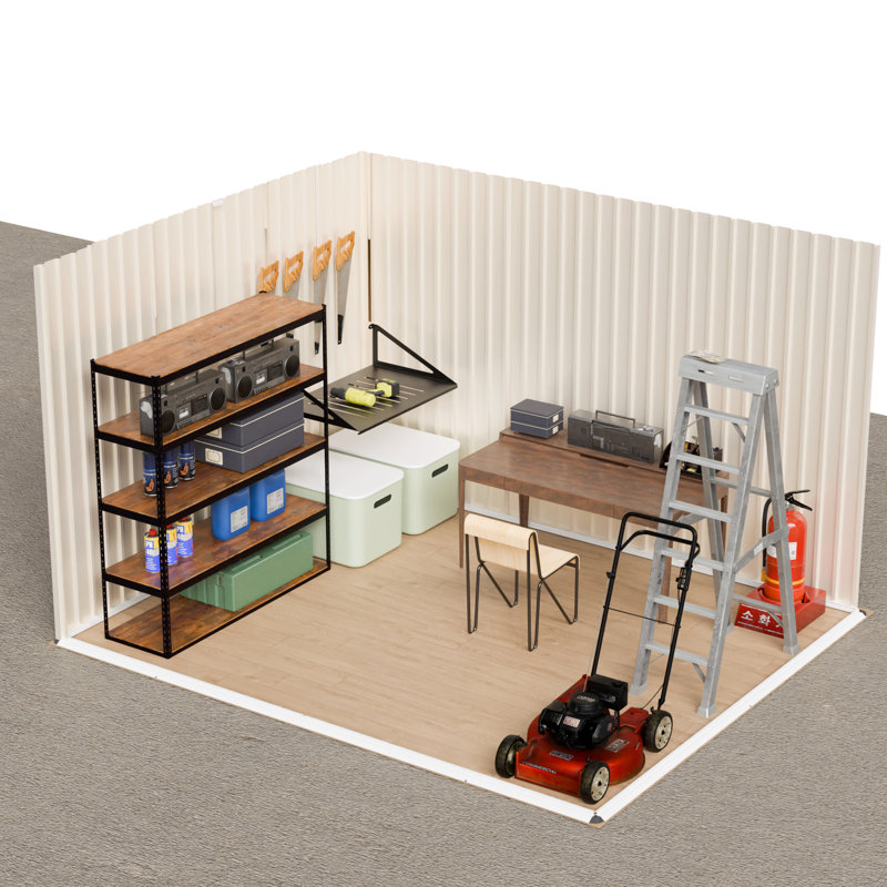 10x8 Feet Outdoor Storage In Cream White, Garden Shed With Aluminum Alloy Frame, Hinge Door And Foundation For Big Tool Building Room Shed, White Door, Air Circulation