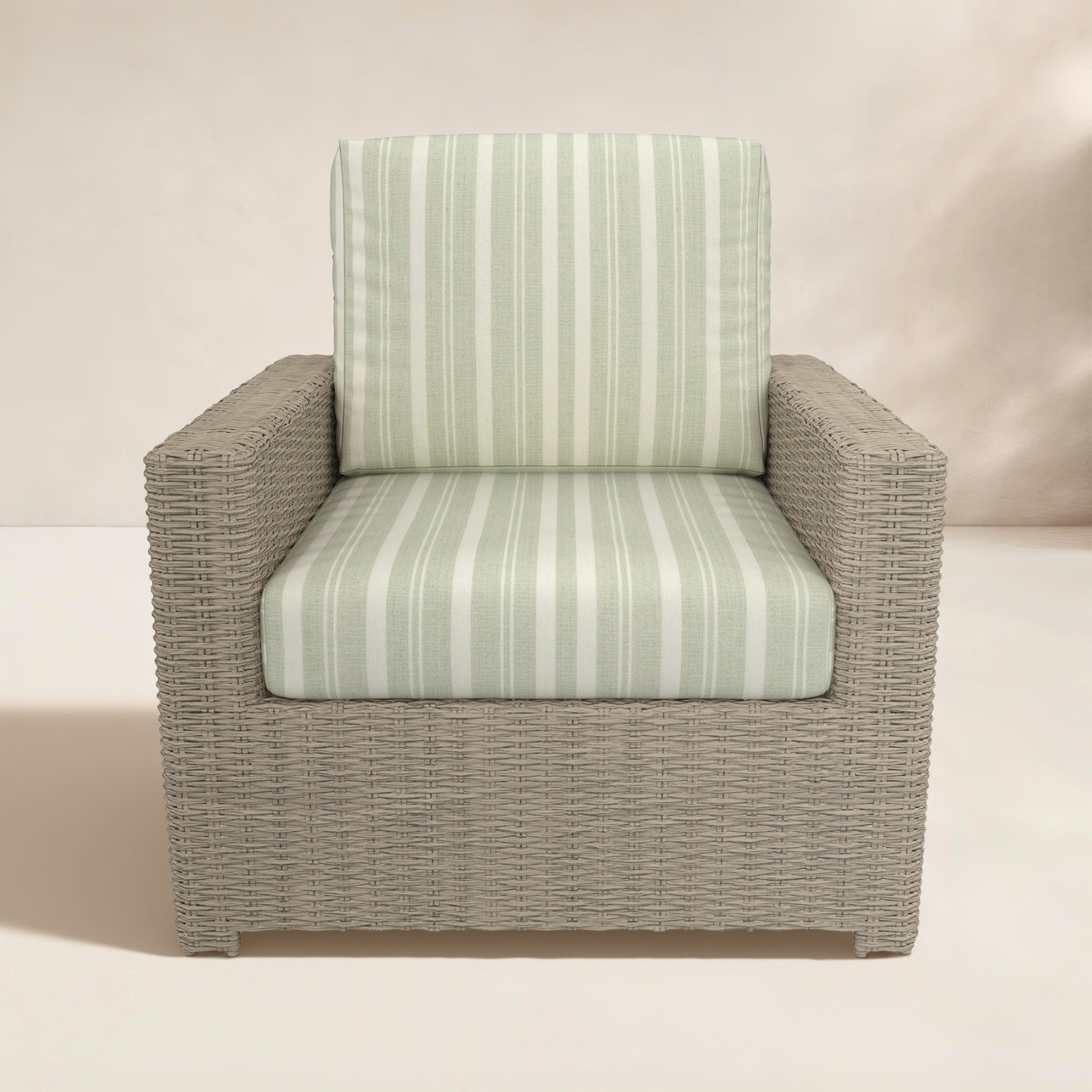 Outdoor Chair With Sunbrella Cushions, Tranquil Sage