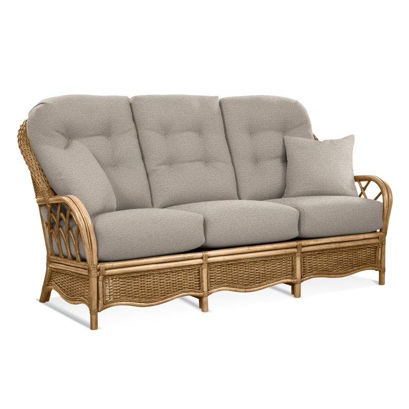 Everglade Upholstered 76'' Sofa, Beige Performance Fabric; 0851-73, Honey