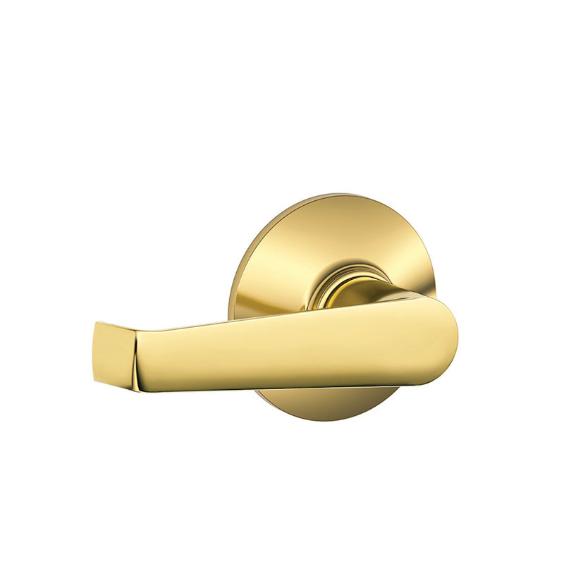 Elan Lever Hall and Closet Lock, Bright Brass