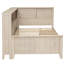 Lit de jour simple en bois avec 3 tiroirs, blanc antique, fabrication solide, pas de sommier requis Tablettes et cadre requis-539630512