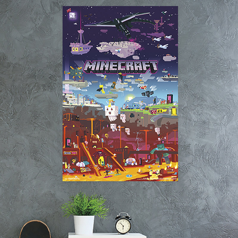 Impression sur papier minecraft-world