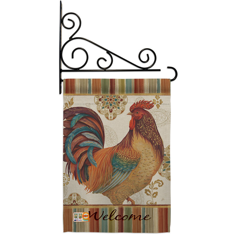 Double Sided 18.5 in. H x 13 in. W Polyester Animal Flag set
