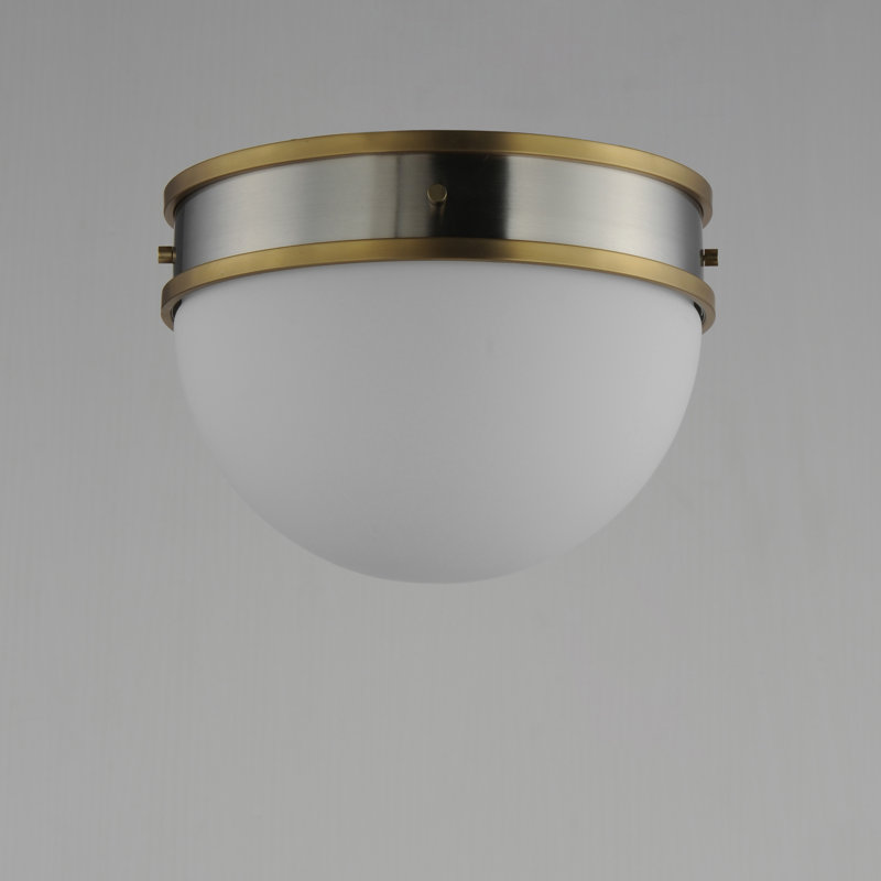 Duke Flush Mount, Satin Nickel/Satin Brass