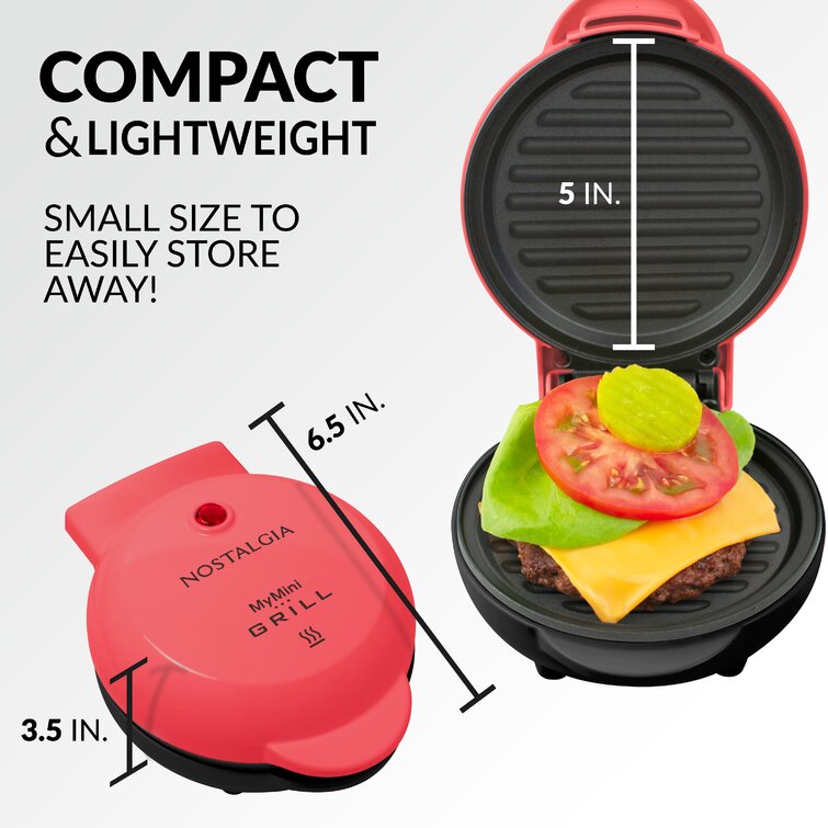 Nostalgia My Mini Sandwich Maker Red New In Box Grilled Cheese Free Shipping