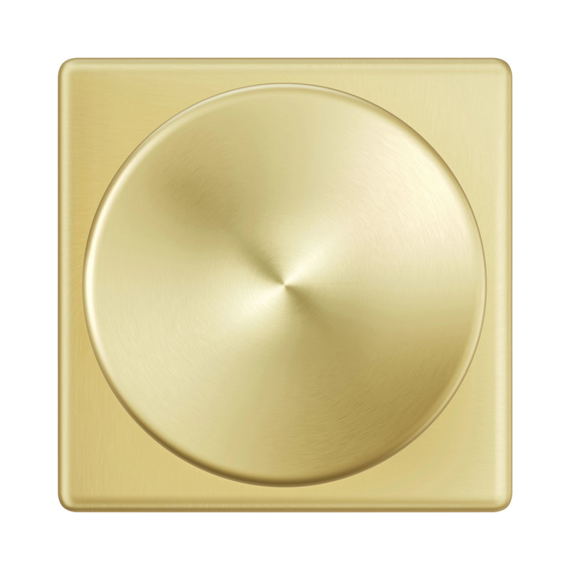 Expressions by Emtek Page Dummy Knob with Square Rosette, Satin Brass, Satin Brass