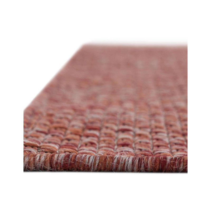 Avaughn Indoor/Outdoor Area Rug, Square 10'8", Rust Red
