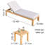 Ensemble de chaises longues d'extérieur en alliage d'aluminium avec table