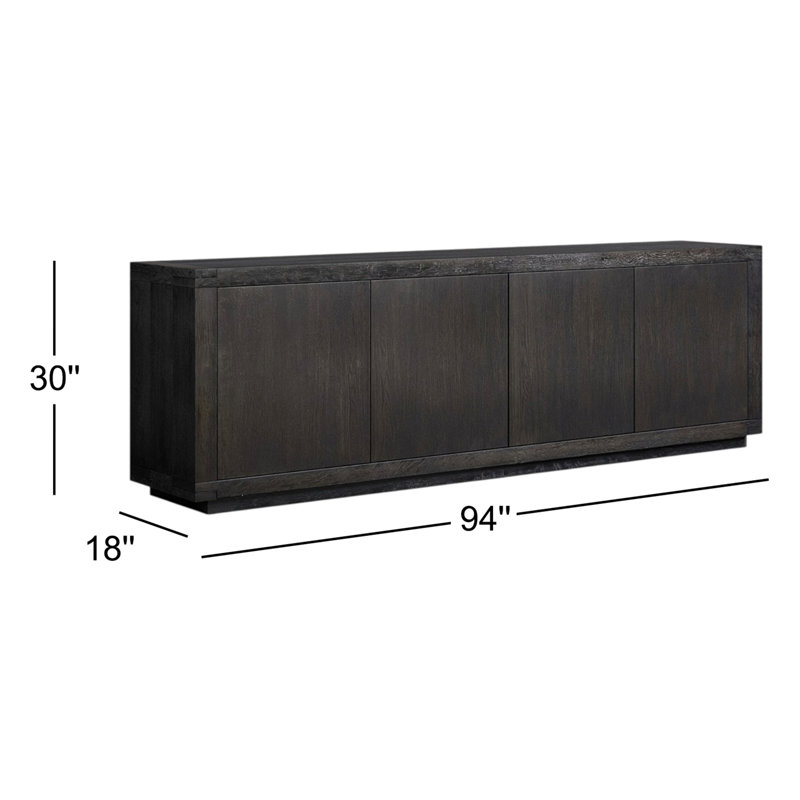 Warby 94'' W Sideboard, Worn Black Oak