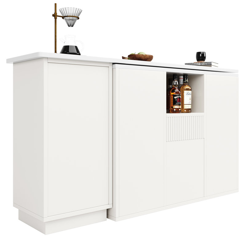 198.5 cm Bar Cabinet Bar Cabinet, White