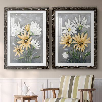 «Summer Daisies I», reproduction encadrée de qualité supérieure - prête à être accrochée